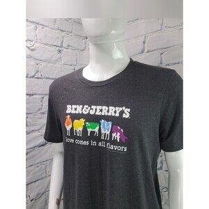 NEW Ben & Jerry's Ice Cream Men's T-Shirt Tee Gray Made USA Bella Canvas Large